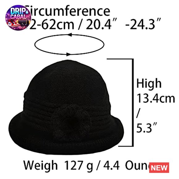 Wool Knit Beanie Skull Hat Cloche Bucket Cap Winter Warm main image 5